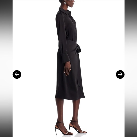 KOBI HALPERIN•Alara Sateen Shirt Dress
NWT•XS•Black - Picture 5 of 9